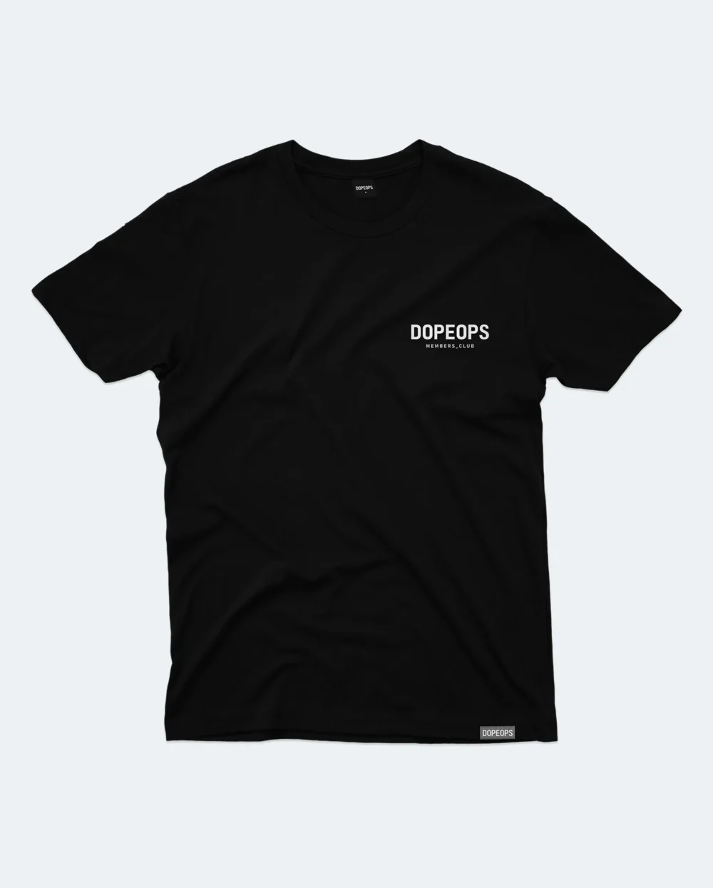 Dopeops Luxury Streetwear Brand Members Club Collection T-Shirt Black