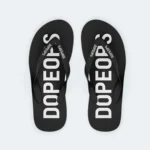 Dopeops Original Collection Rubber Flip Flops Slippers in Black