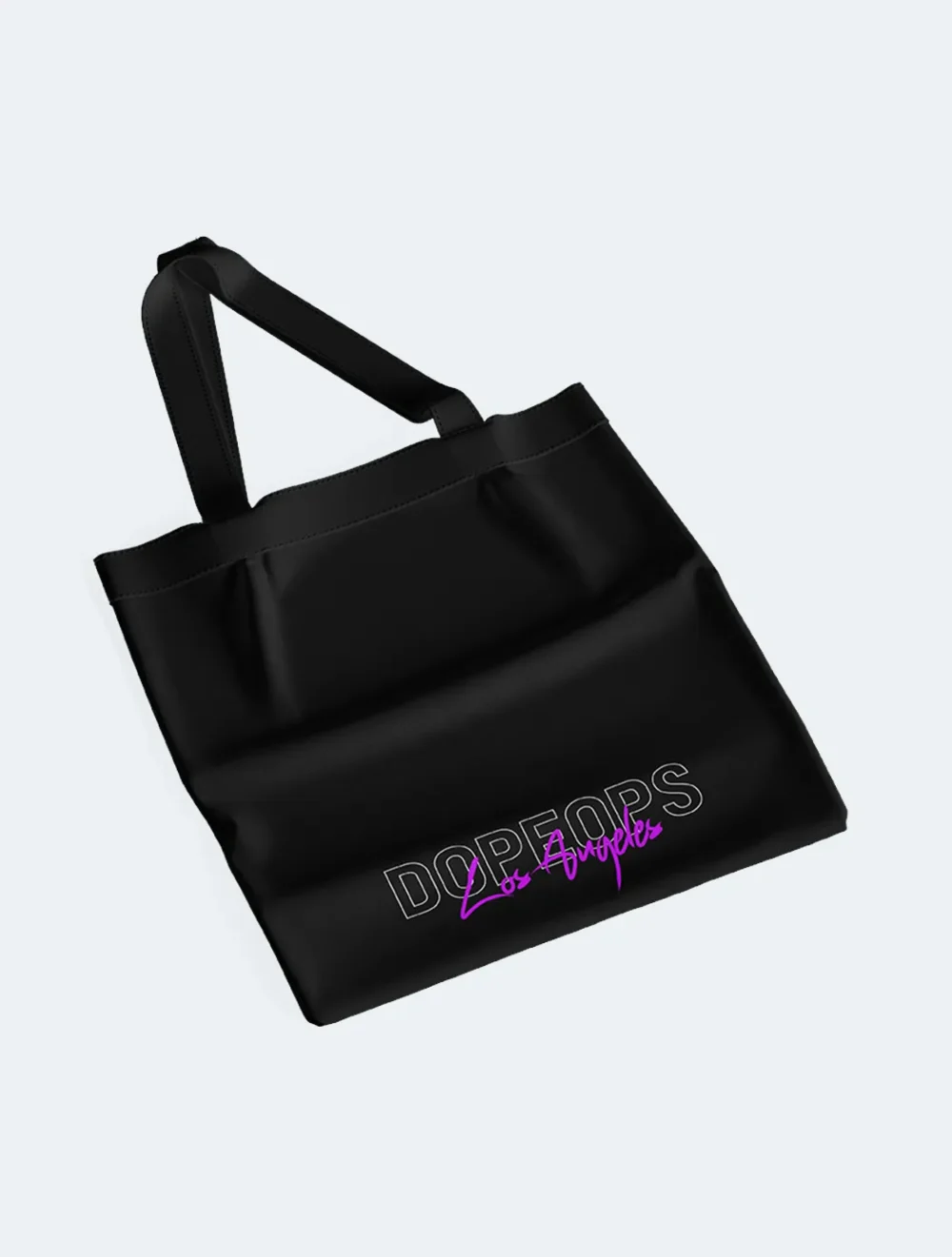 Dopeops Tote Bag Black LA Dusk to Dawn Small