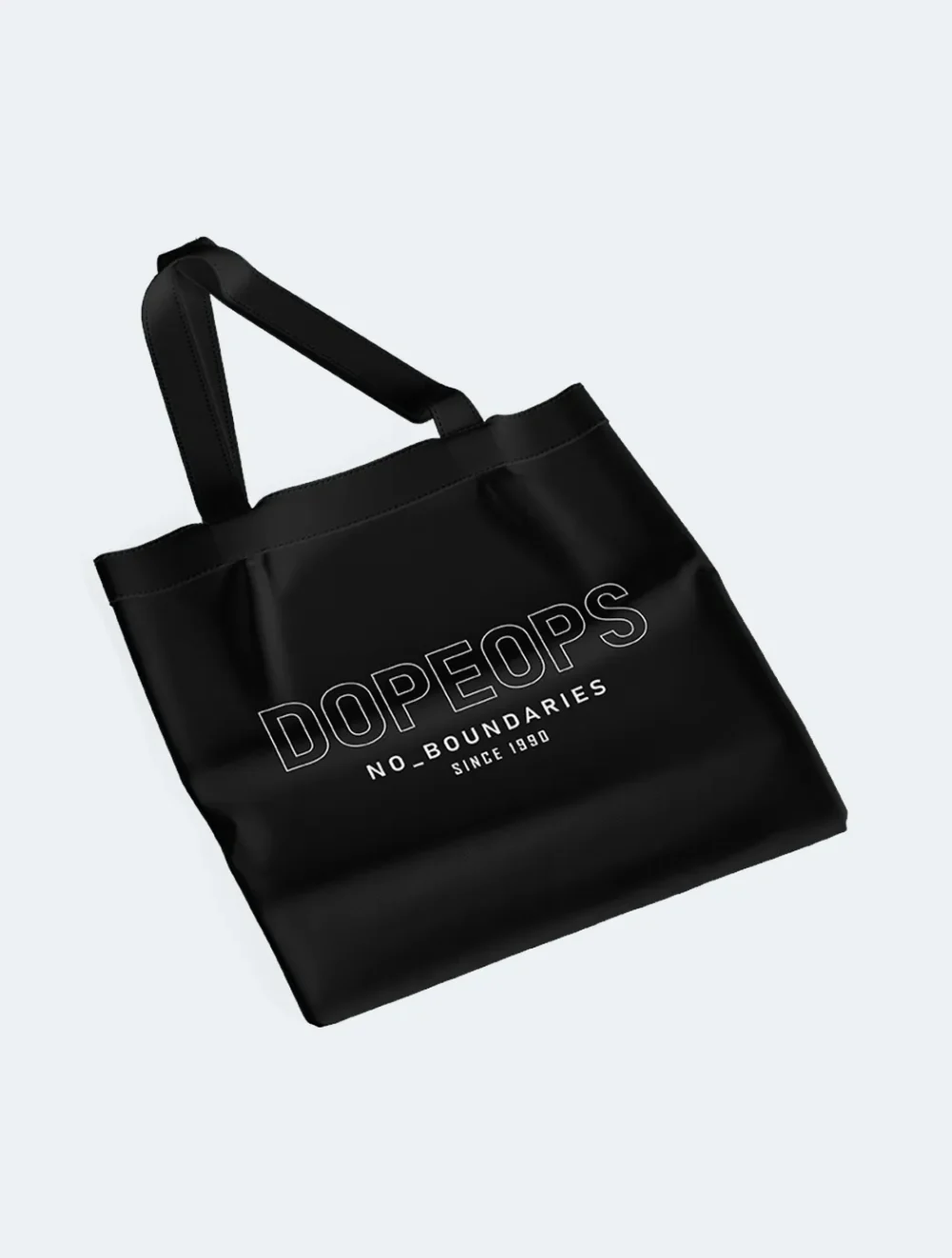 Dopeops Tote Bag Black No Boundaries Side