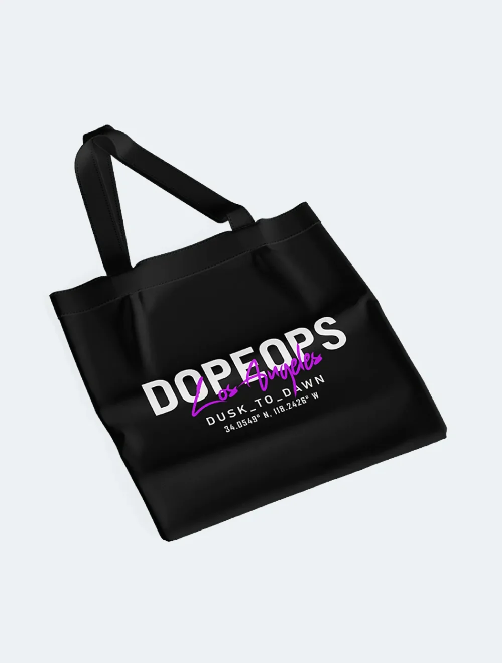 Dopeops Tote Bag Black Side View LA